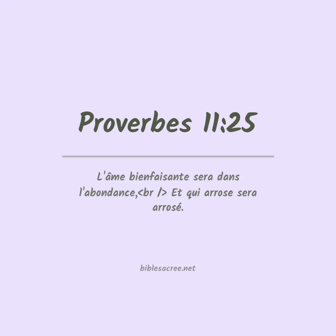 Proverbes - 11:25