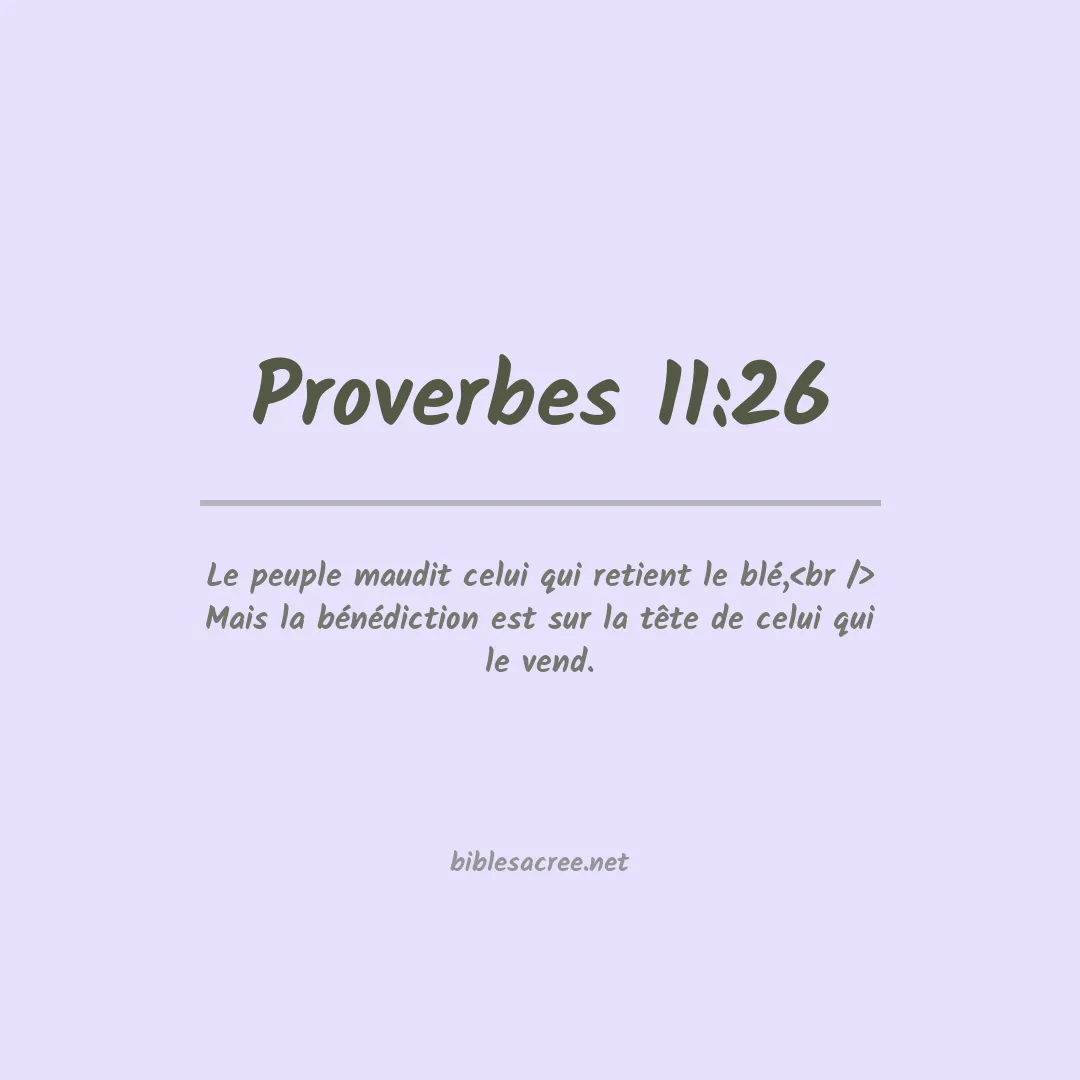 Proverbes - 11:26
