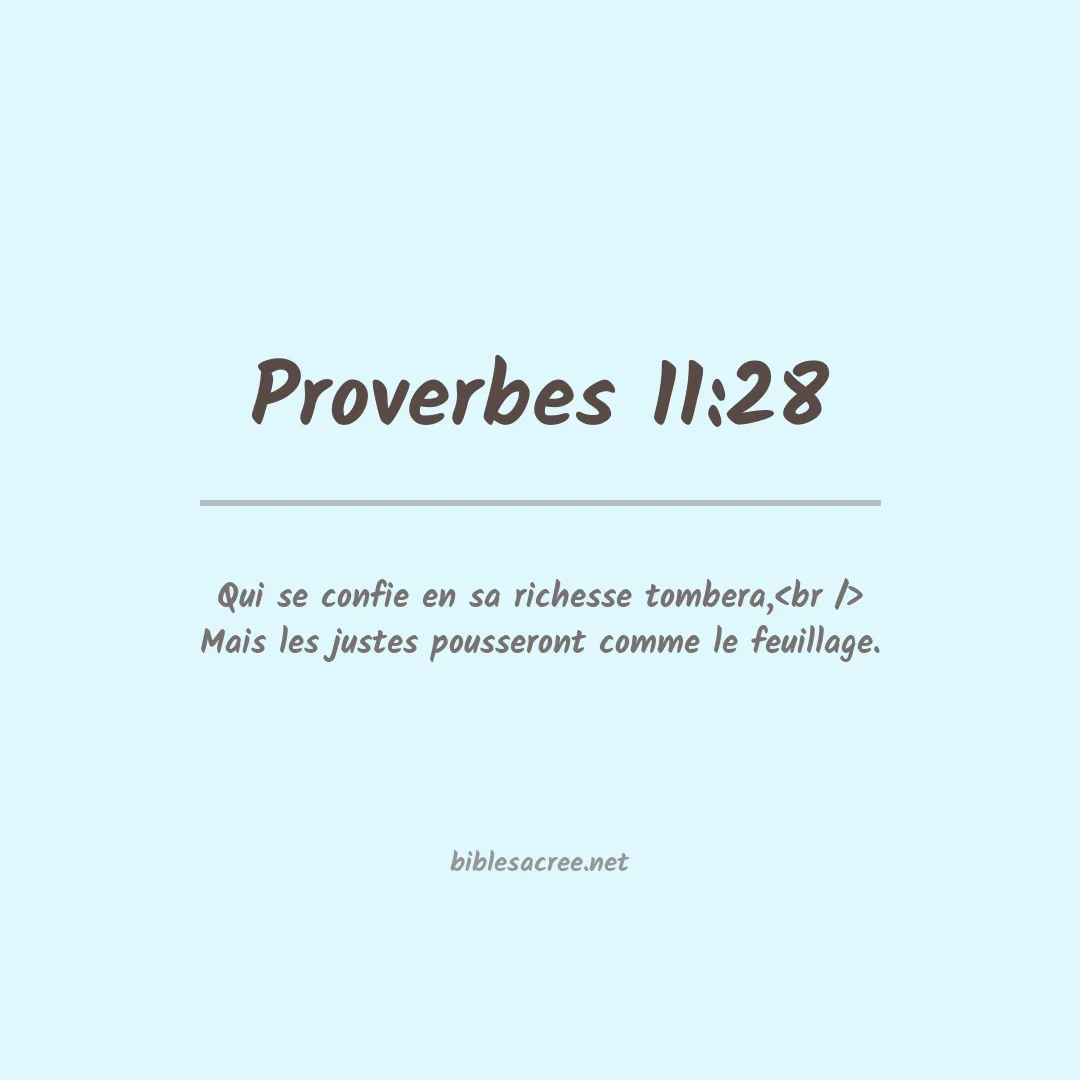 Proverbes - 11:28
