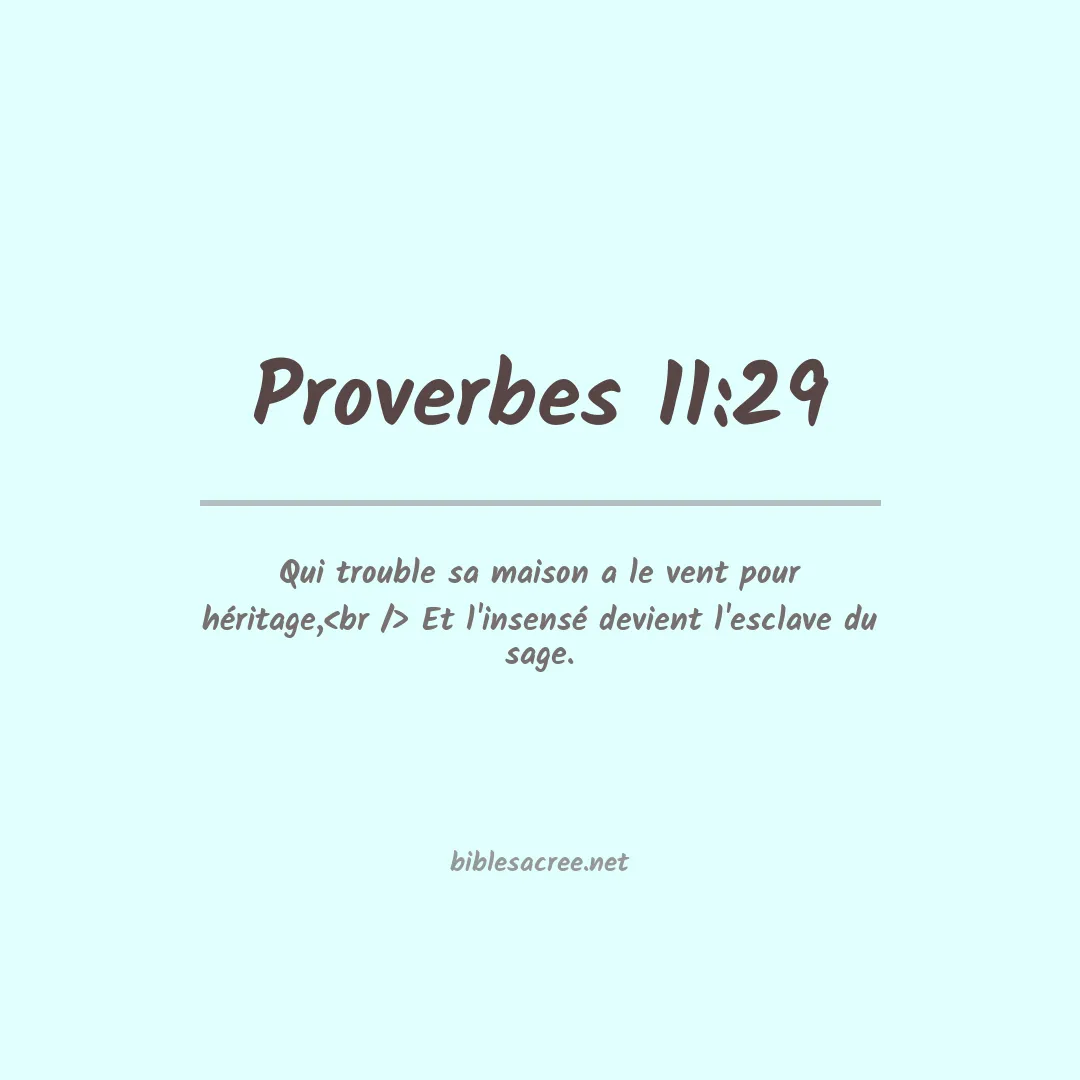 Proverbes - 11:29