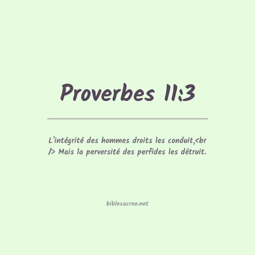 Proverbes - 11:3