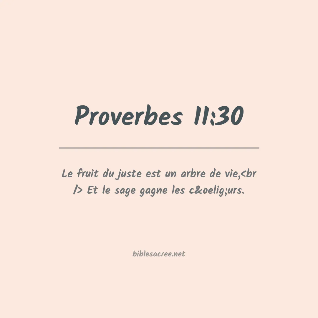 Proverbes - 11:30