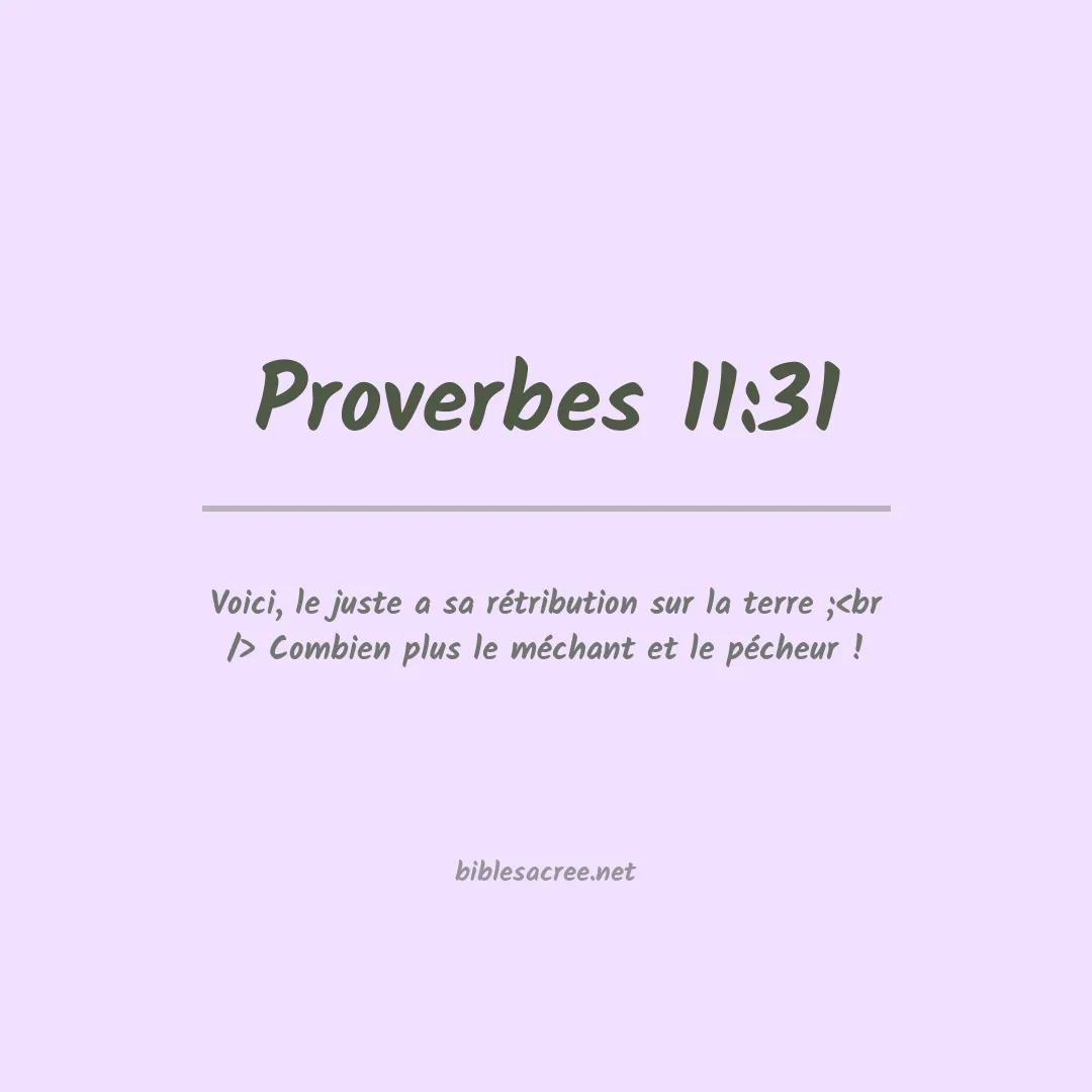 Proverbes - 11:31
