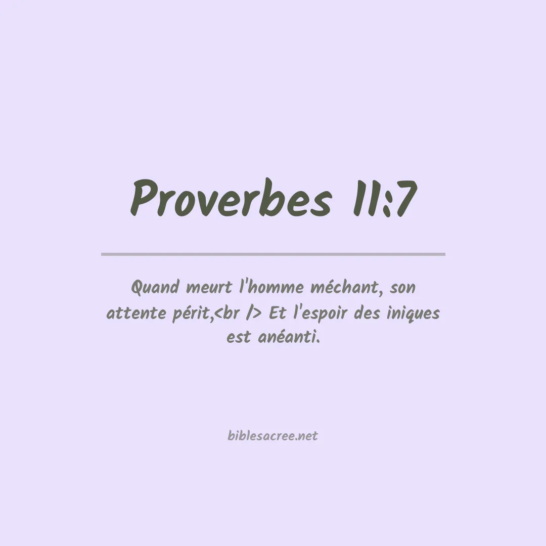 Proverbes - 11:7