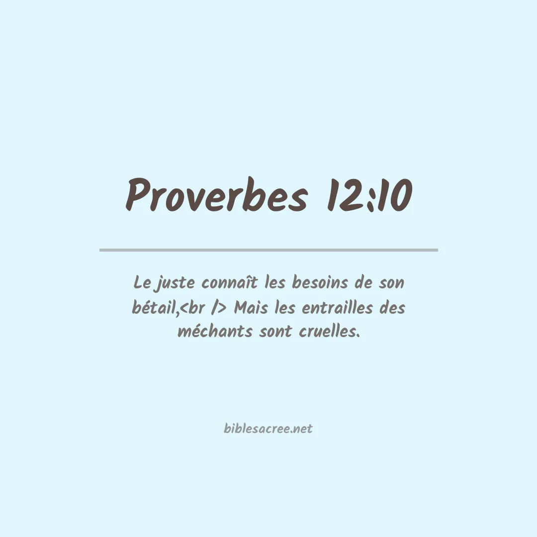 Proverbes - 12:10
