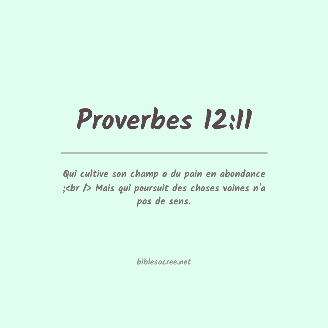 Proverbes - 12:11