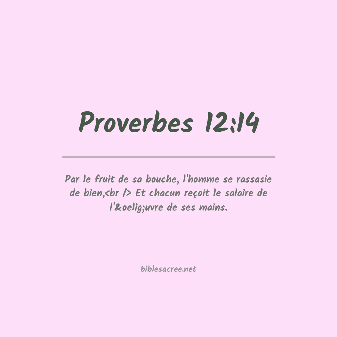 Proverbes - 12:14