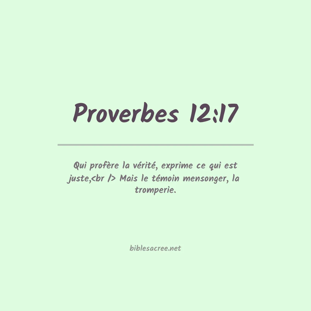 Proverbes - 12:17