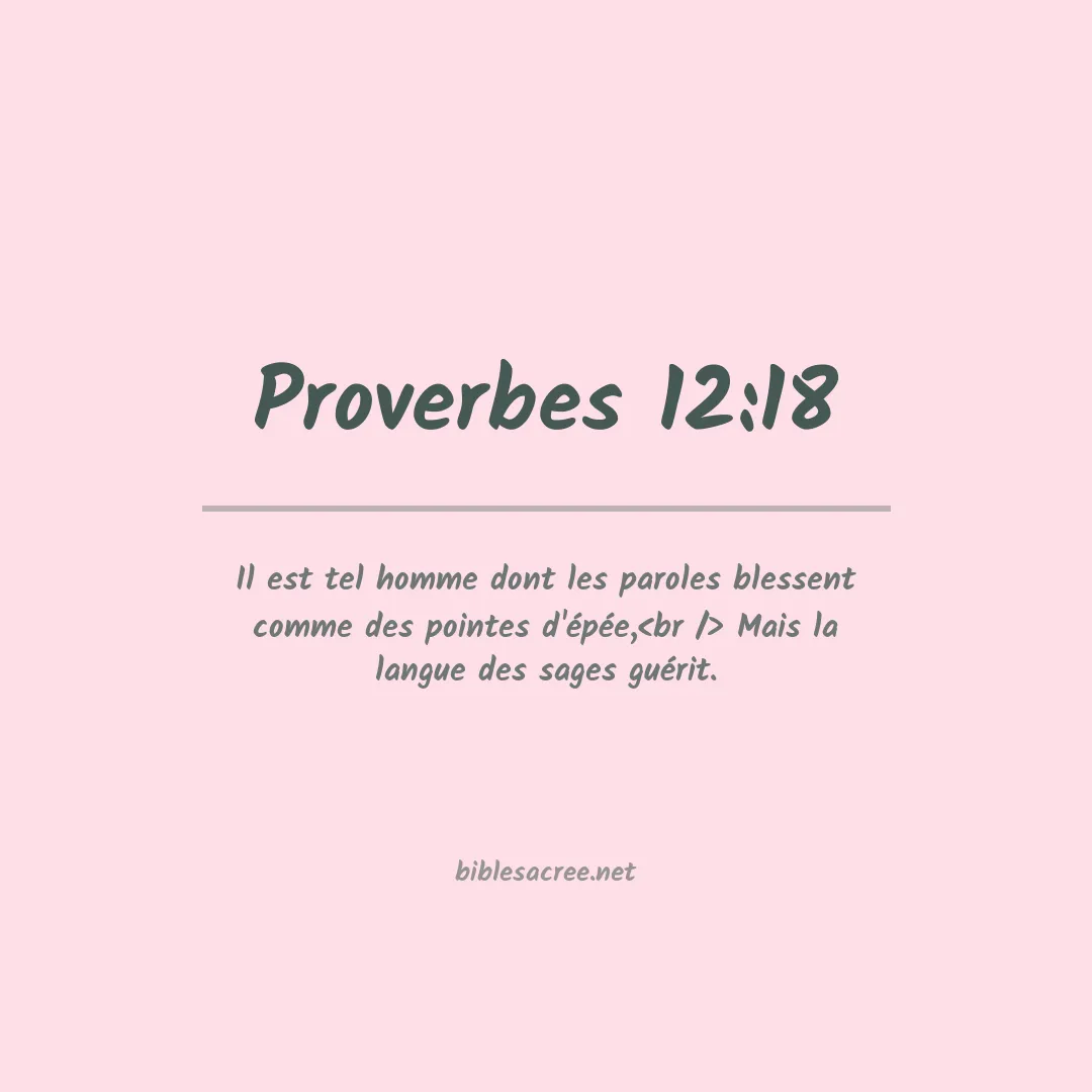 Proverbes - 12:18