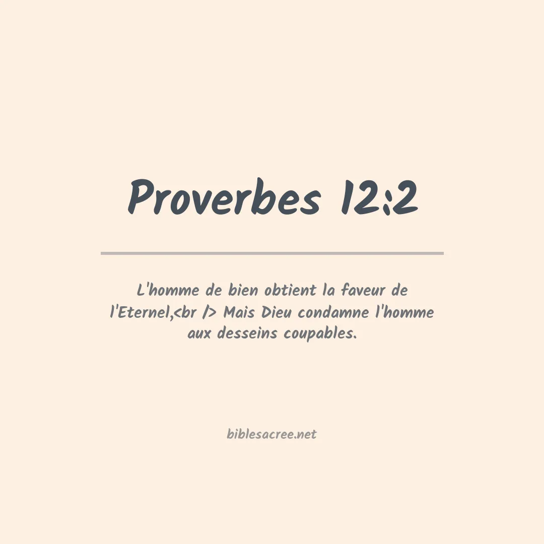 Proverbes - 12:2