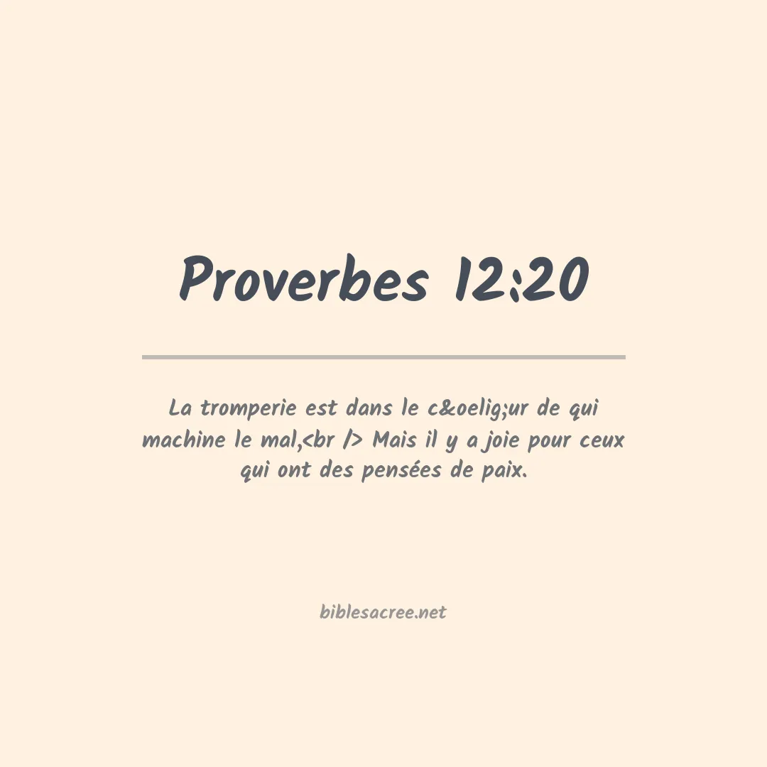 Proverbes - 12:20