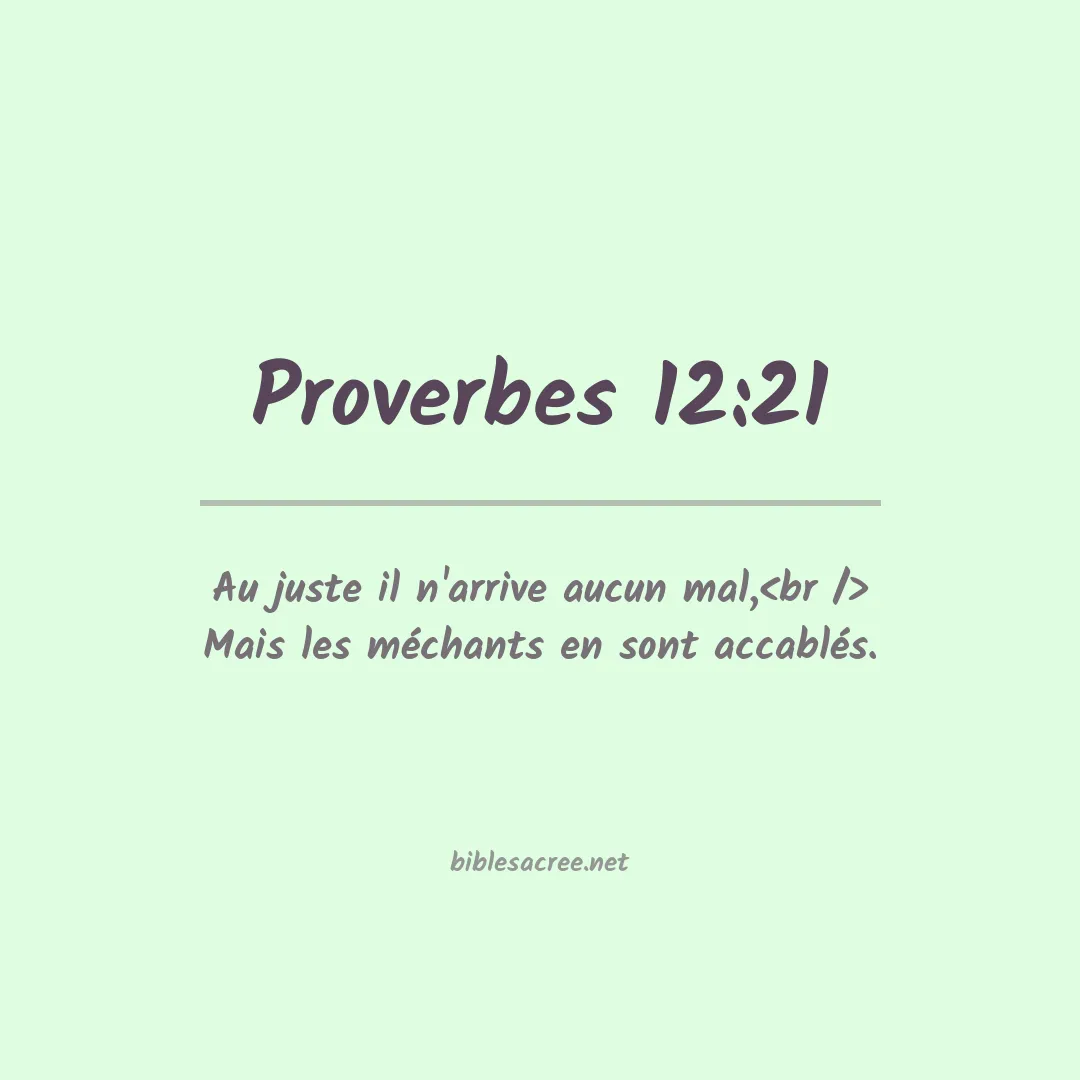 Proverbes - 12:21