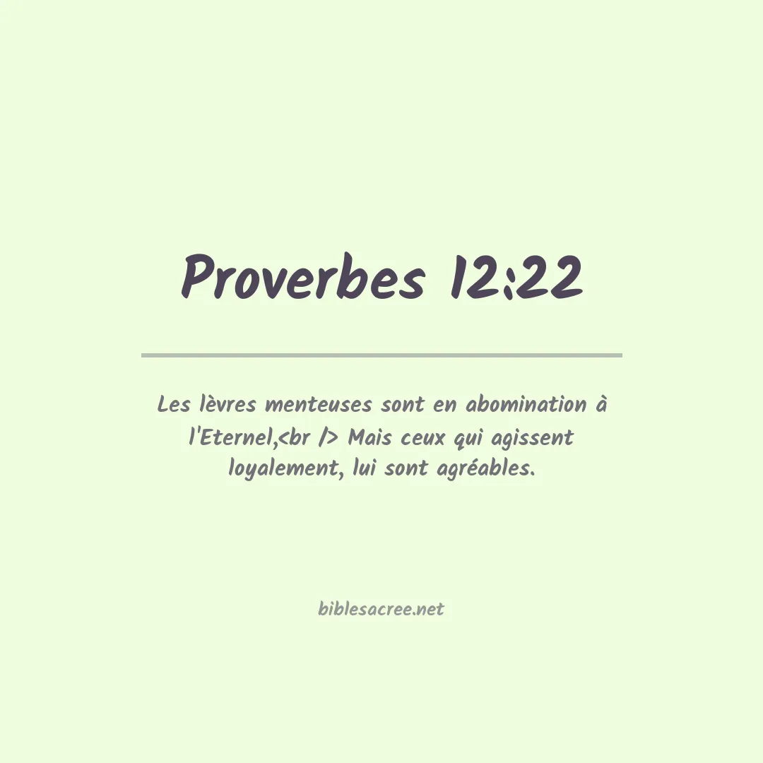 Proverbes - 12:22