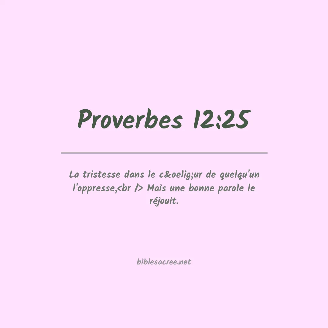 Proverbes - 12:25