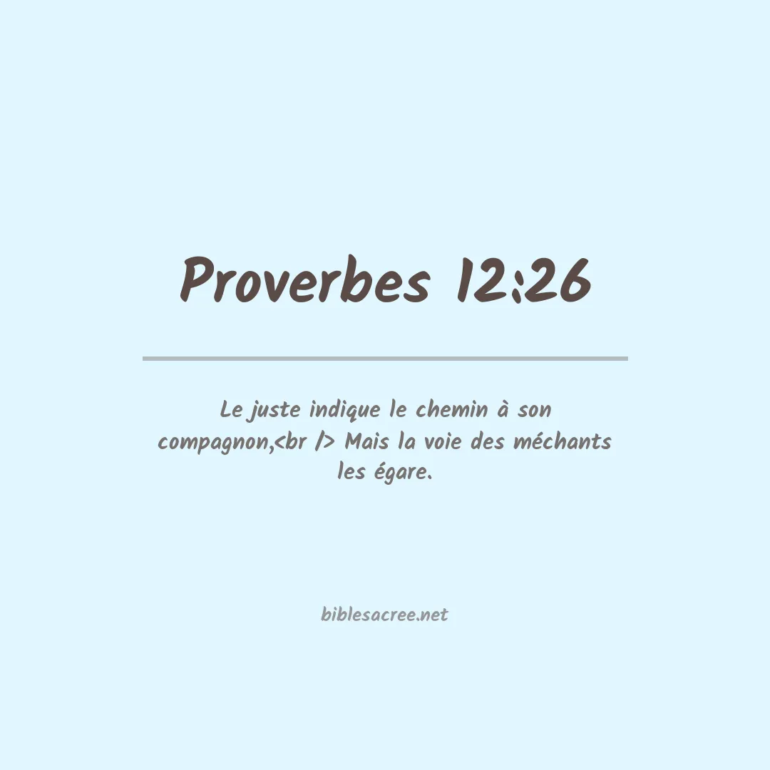 Proverbes - 12:26