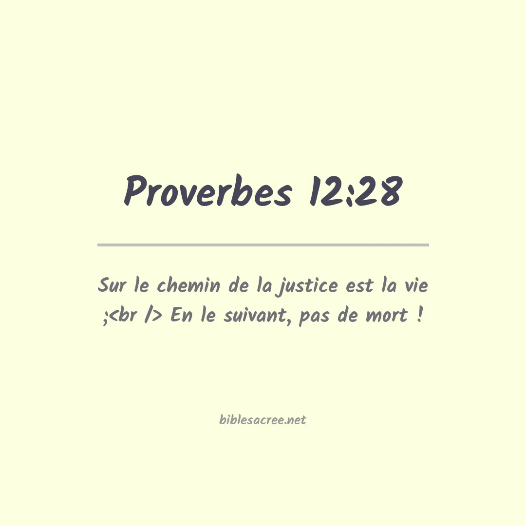 Proverbes - 12:28