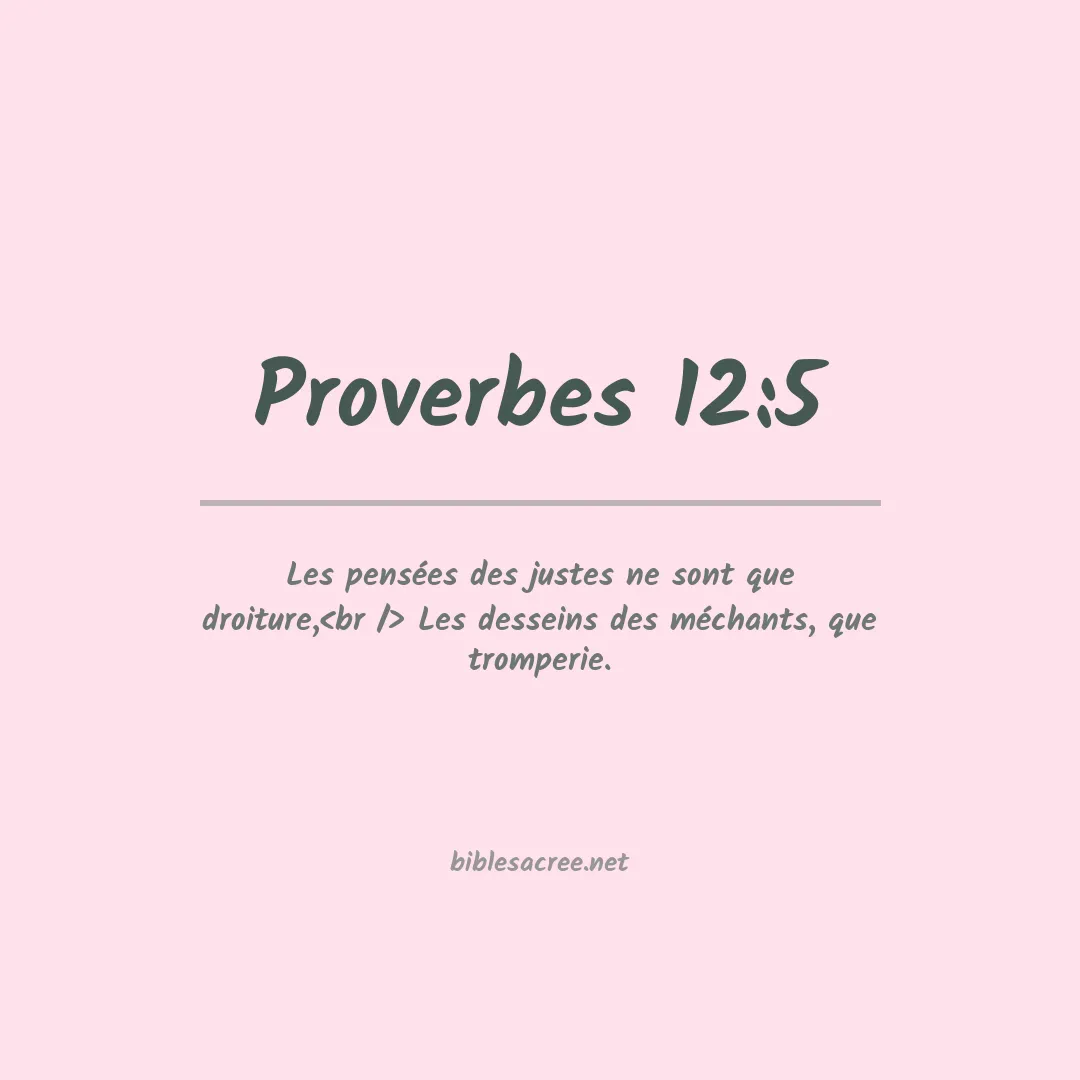 Proverbes - 12:5