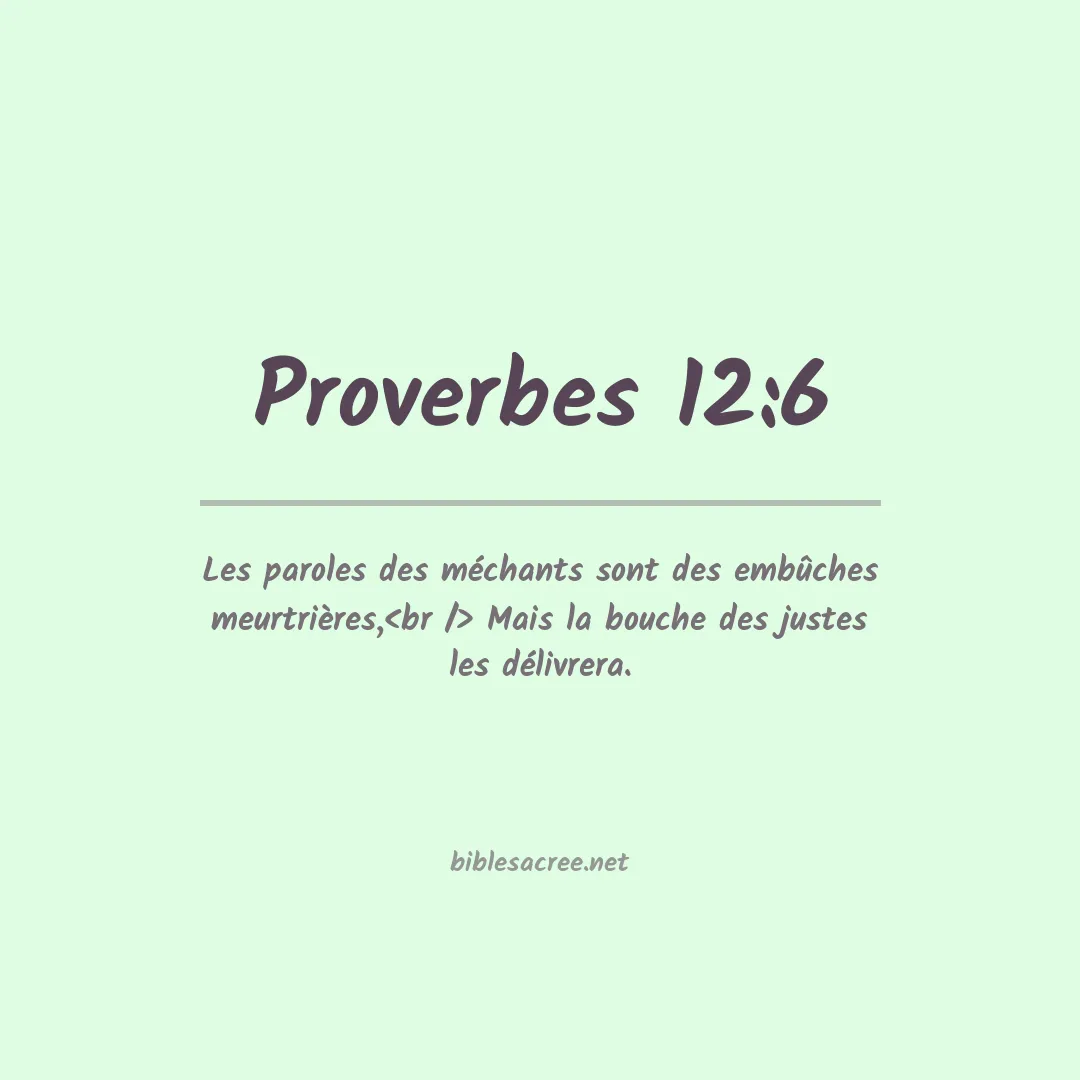 Proverbes - 12:6