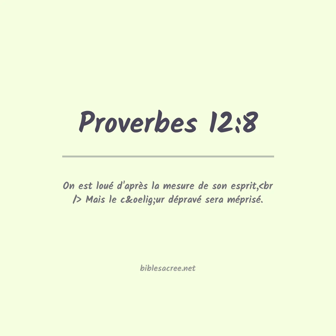 Proverbes - 12:8