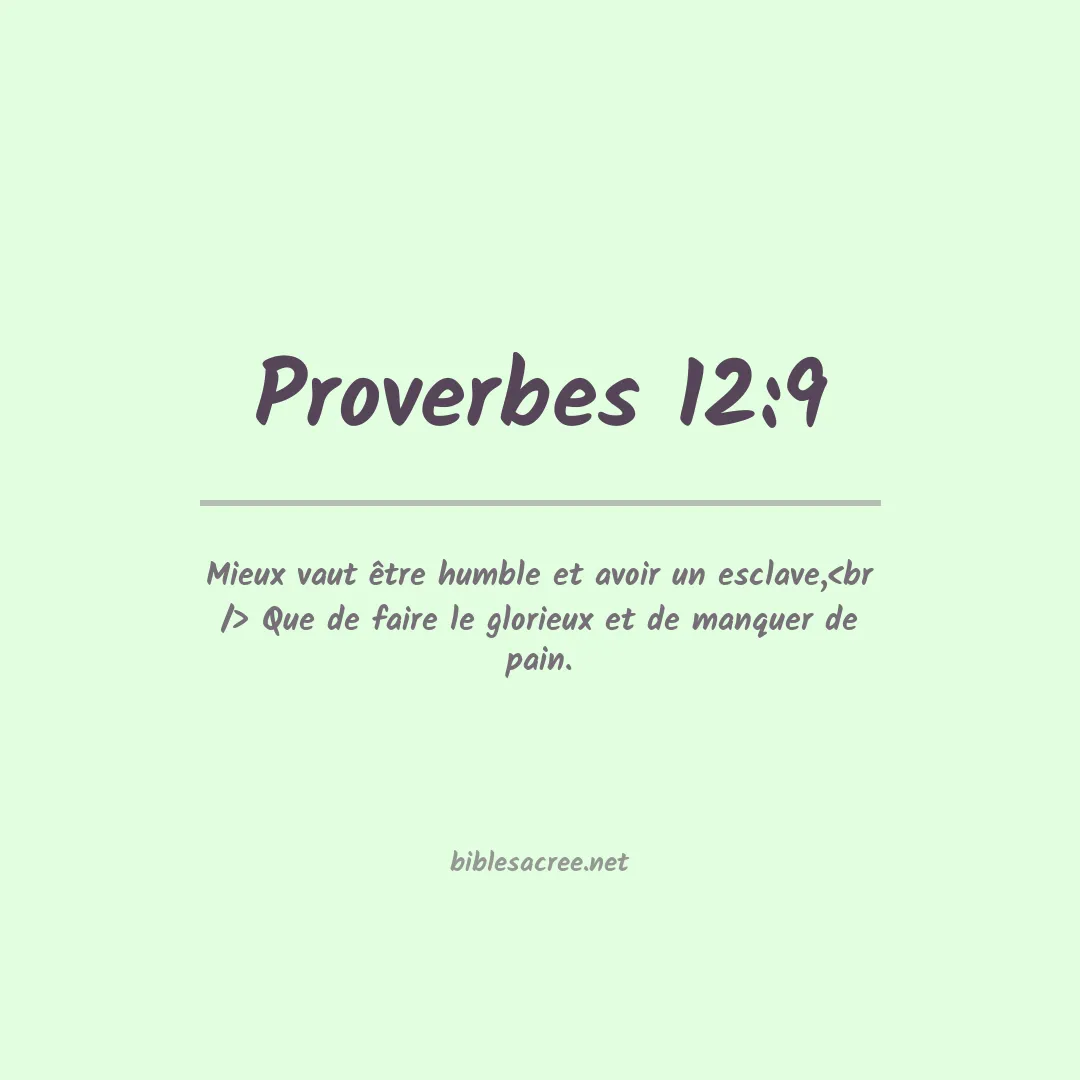 Proverbes - 12:9