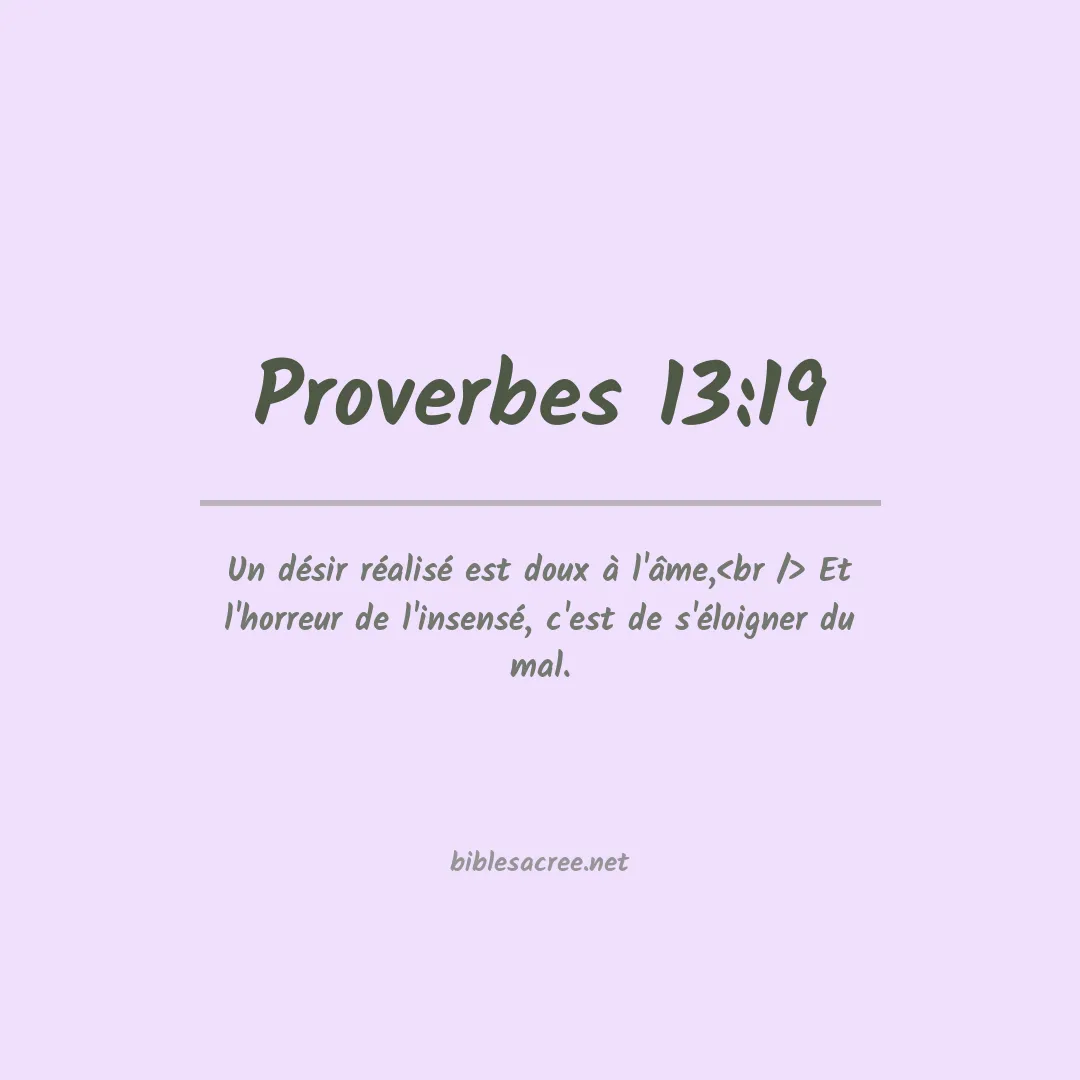 Proverbes - 13:19