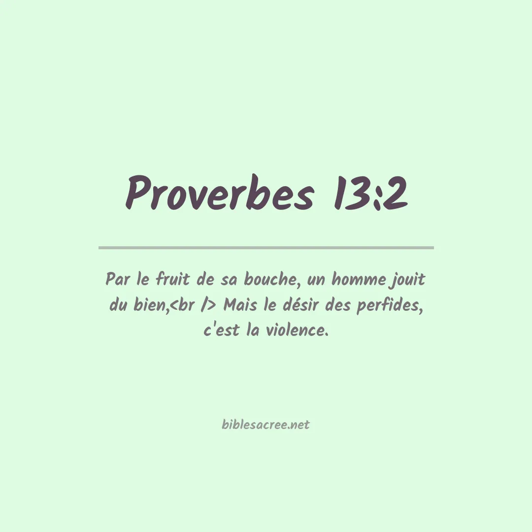 Proverbes - 13:2