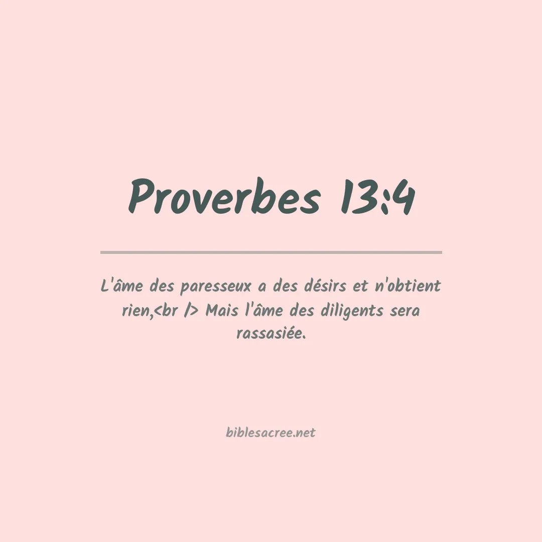 Proverbes - 13:4