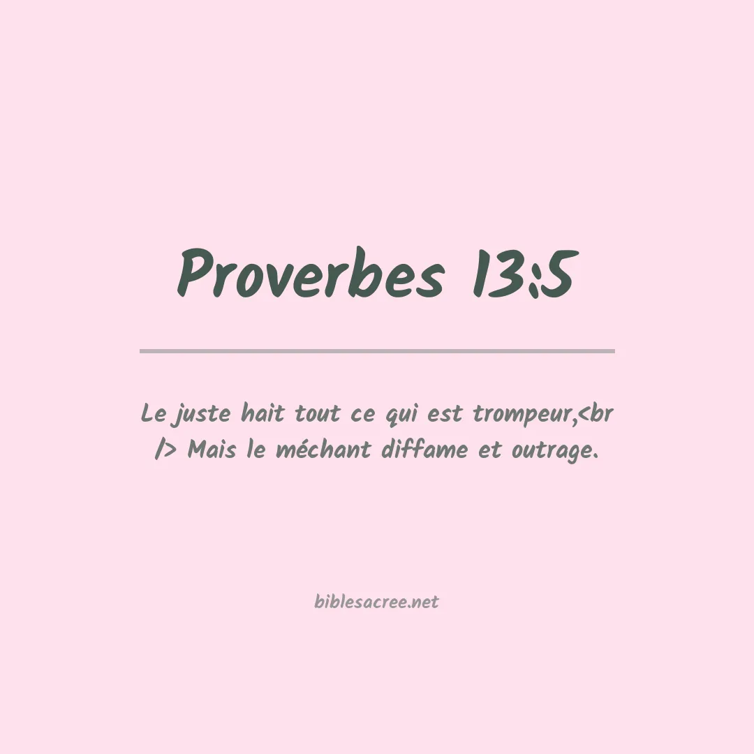 Proverbes - 13:5