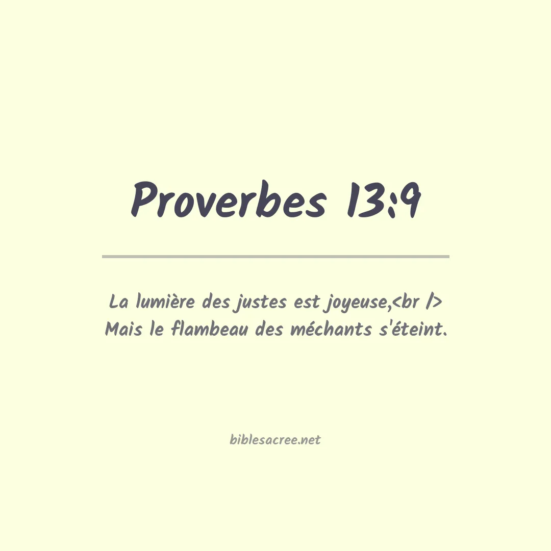 Proverbes - 13:9