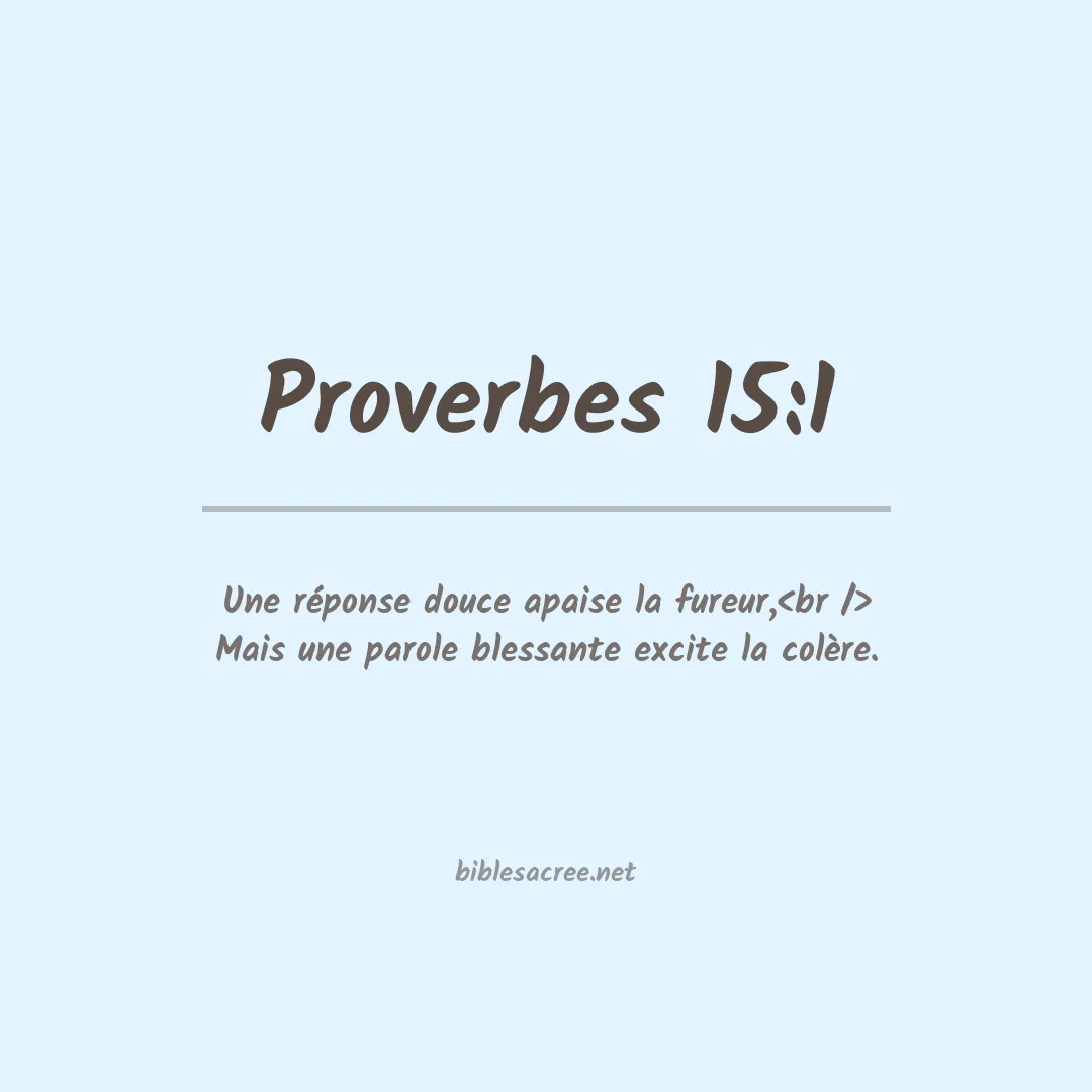Proverbes - 15:1
