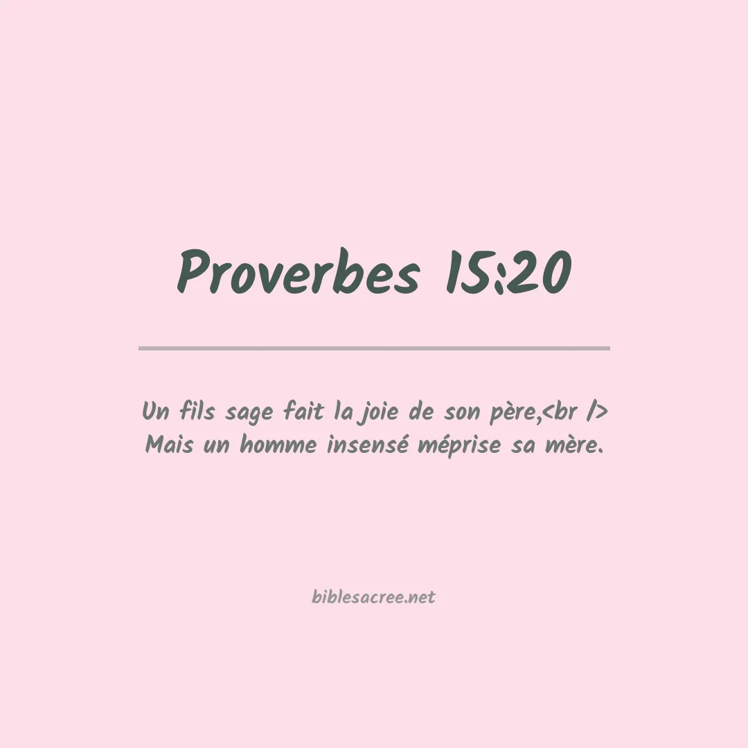 Proverbes - 15:20