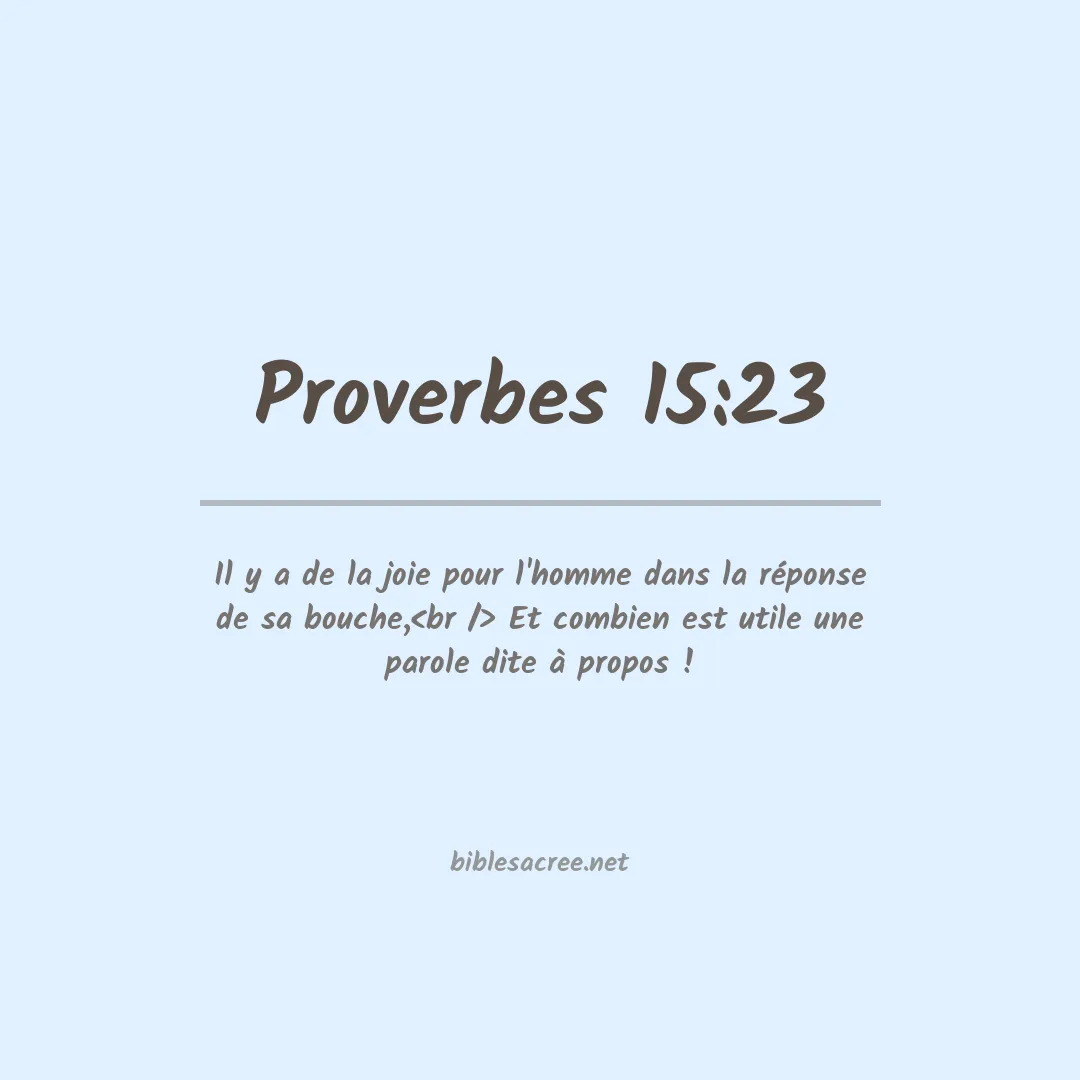 Proverbes - 15:23