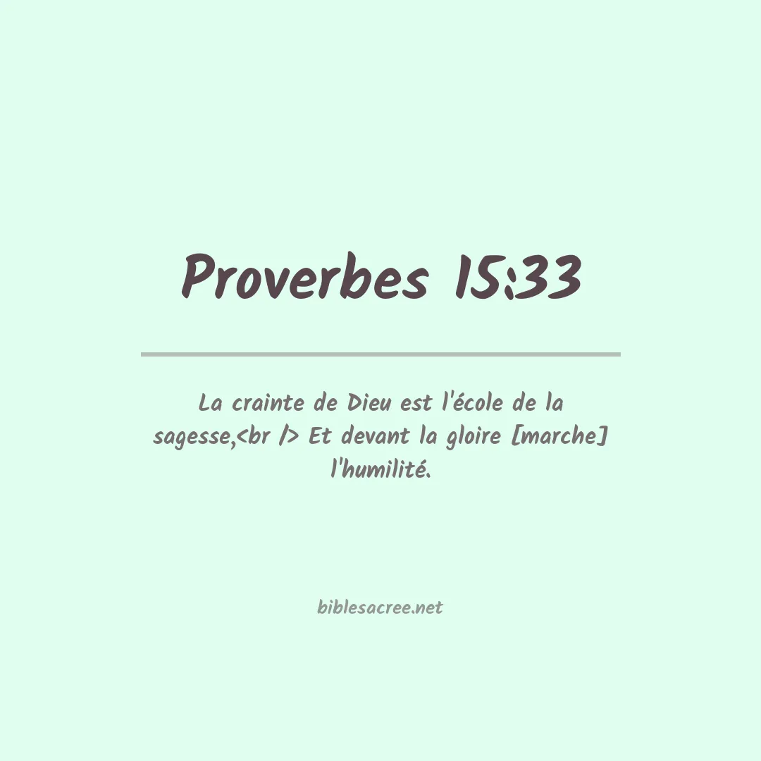 Proverbes - 15:33