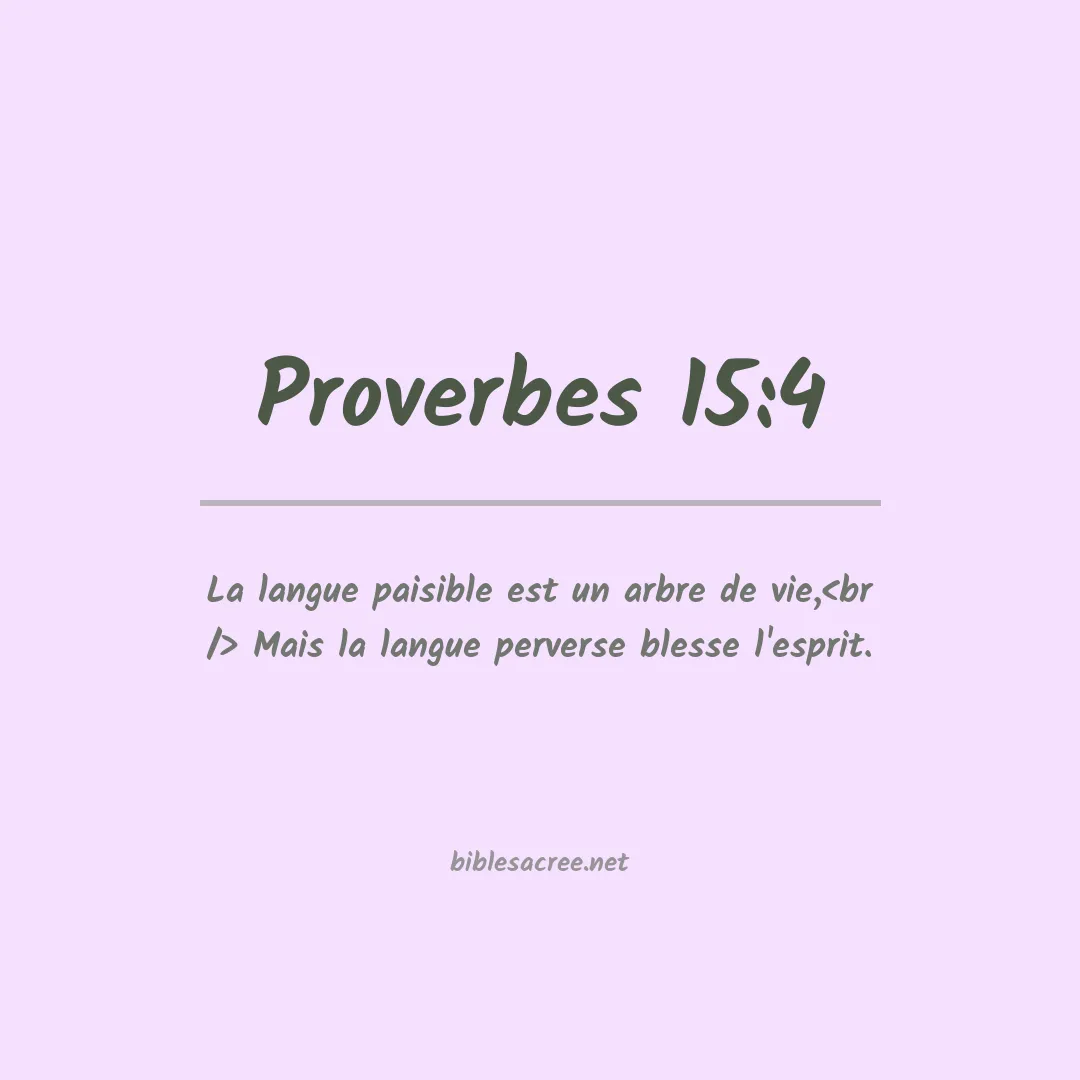 Proverbes - 15:4