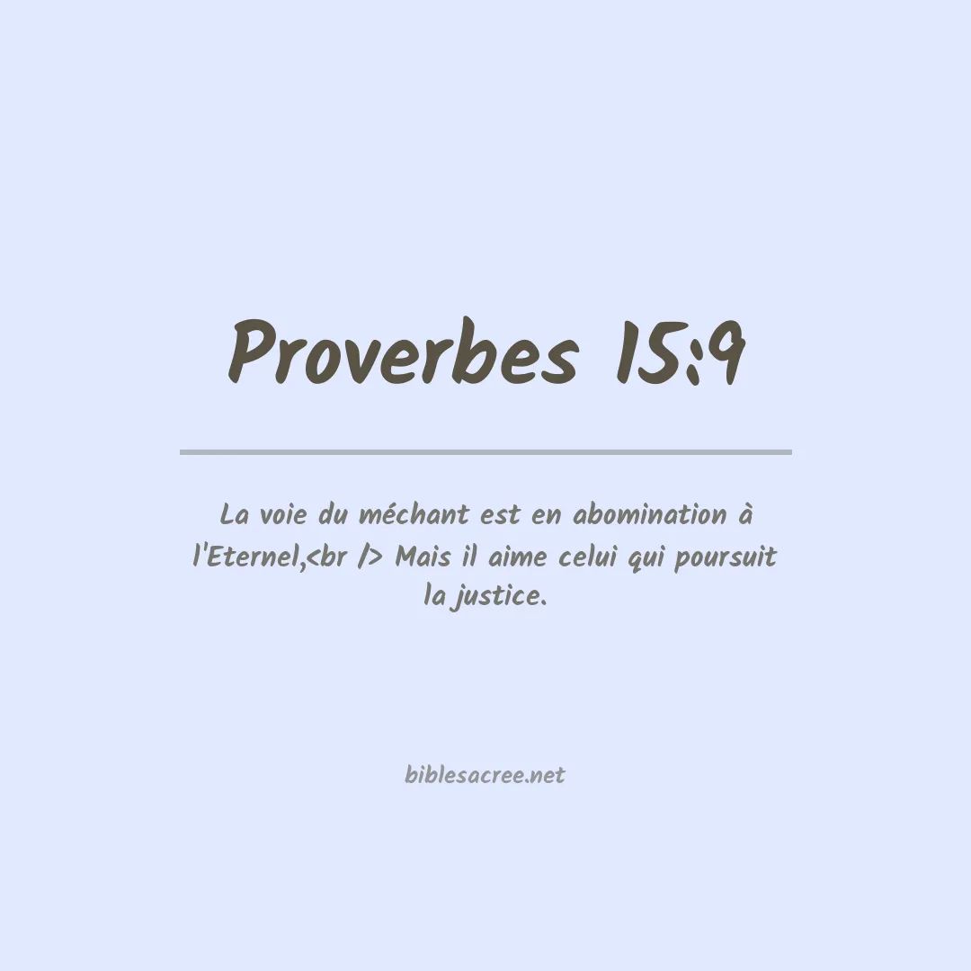 Proverbes - 15:9
