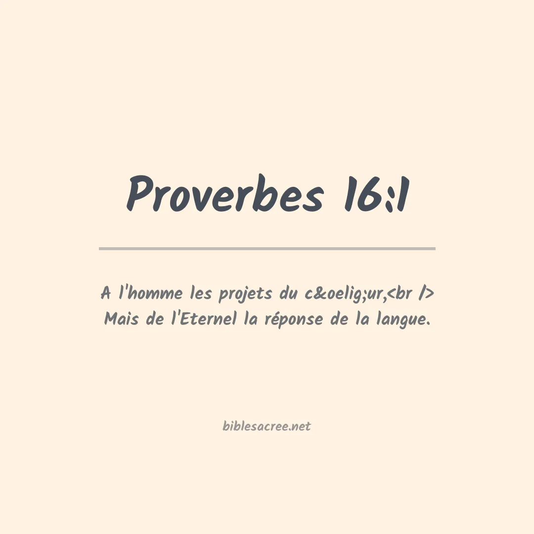 Proverbes - 16:1