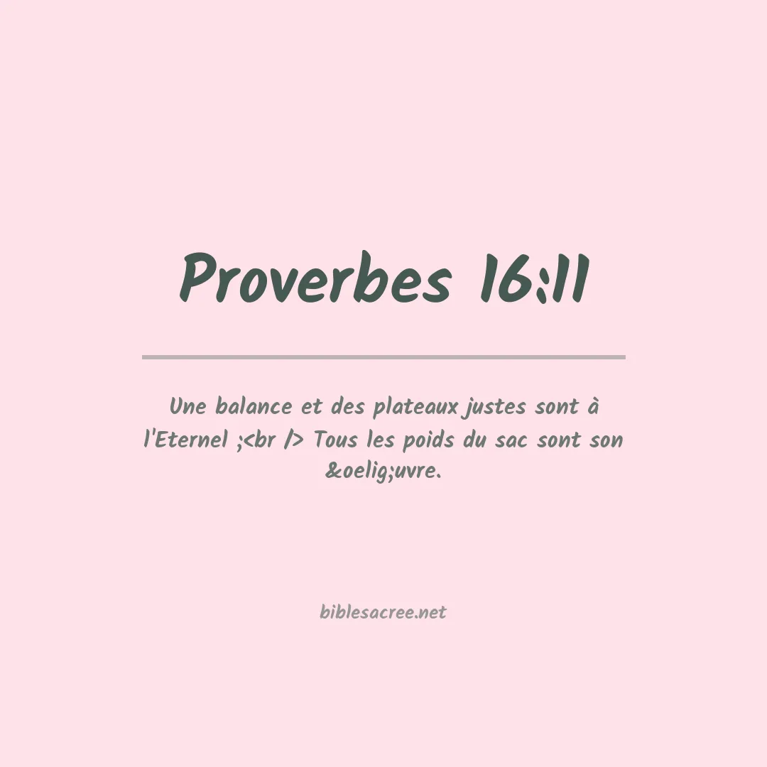 Proverbes - 16:11