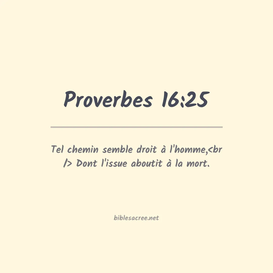 Proverbes - 16:25