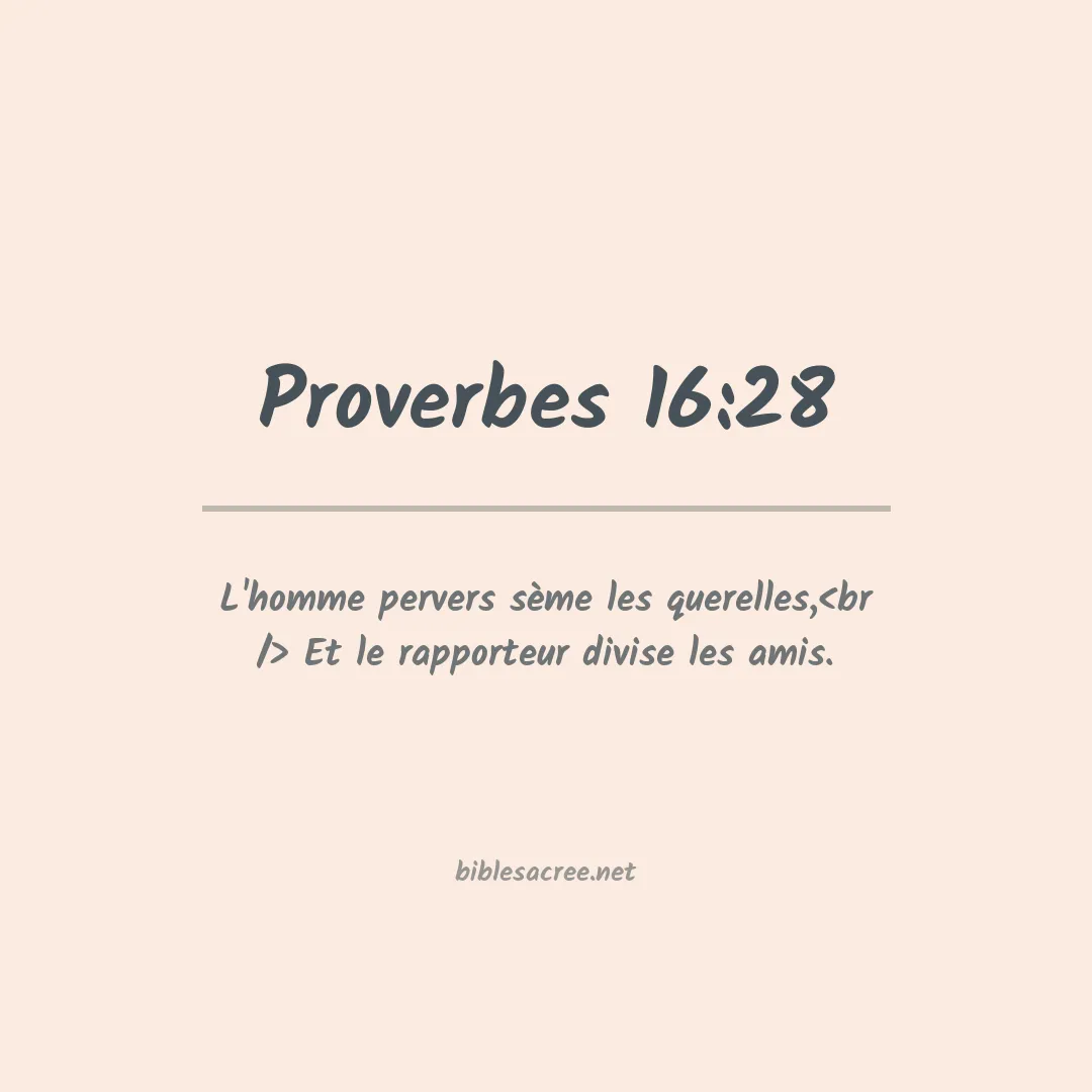 Proverbes - 16:28