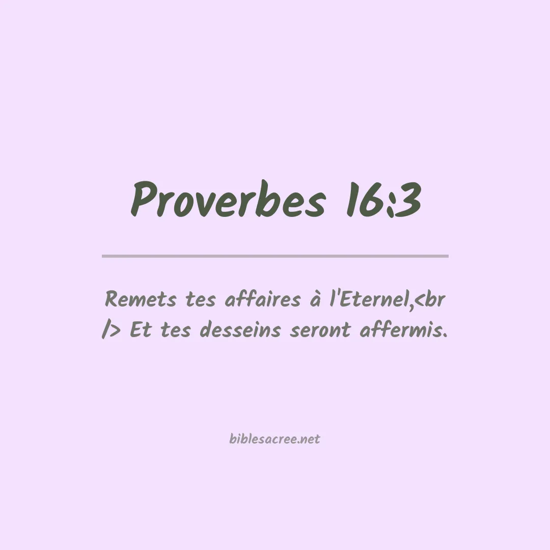 Proverbes - 16:3