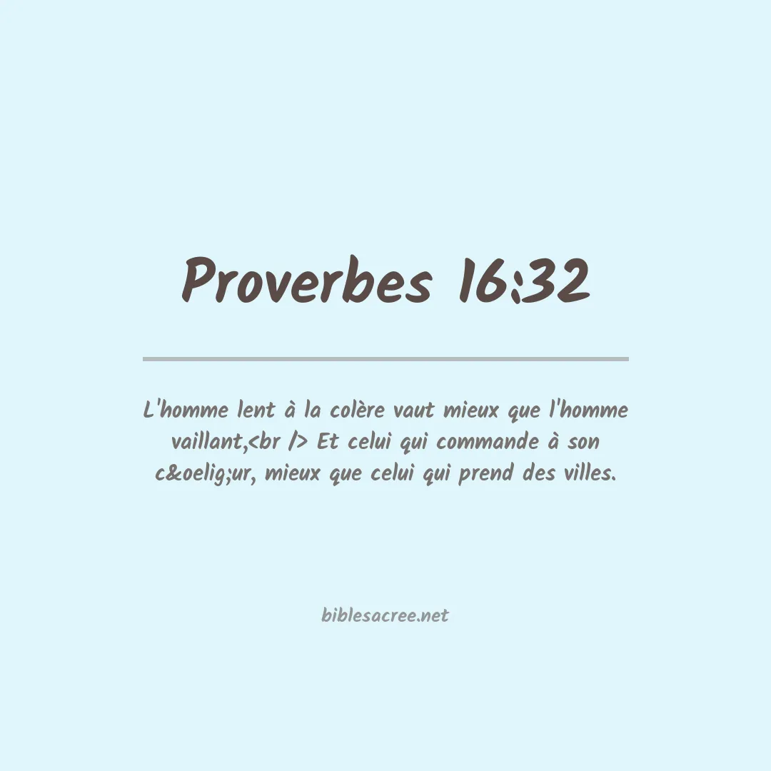 Proverbes - 16:32