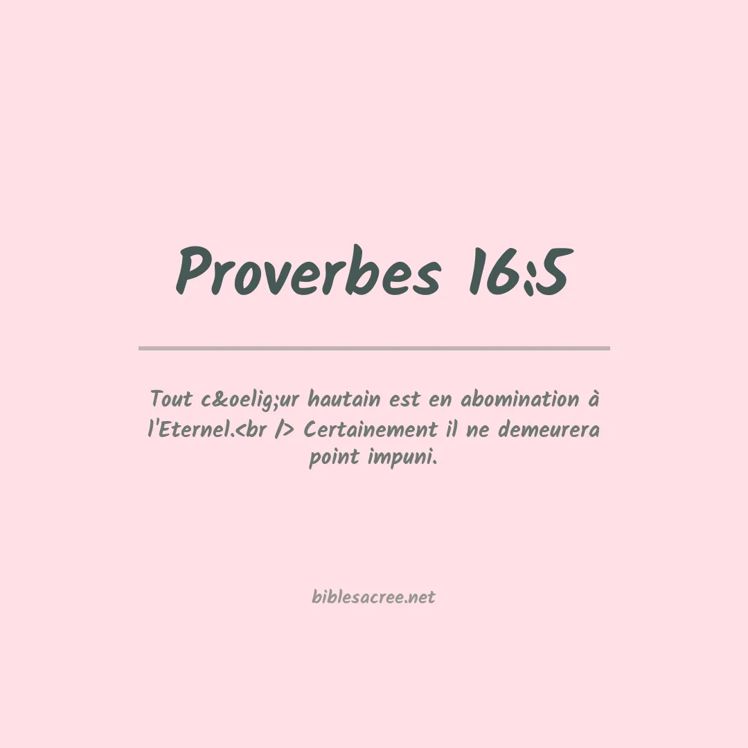 Proverbes - 16:5