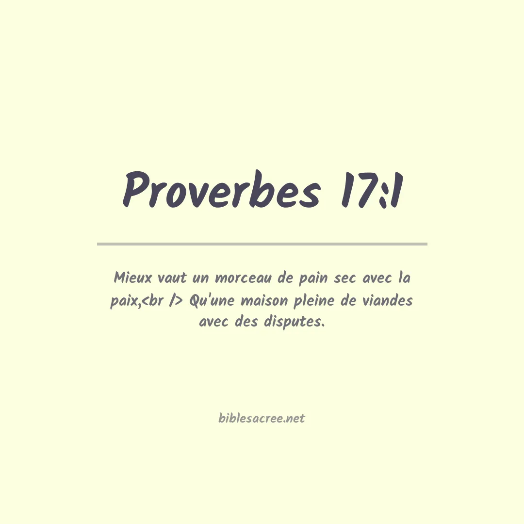 Proverbes - 17:1