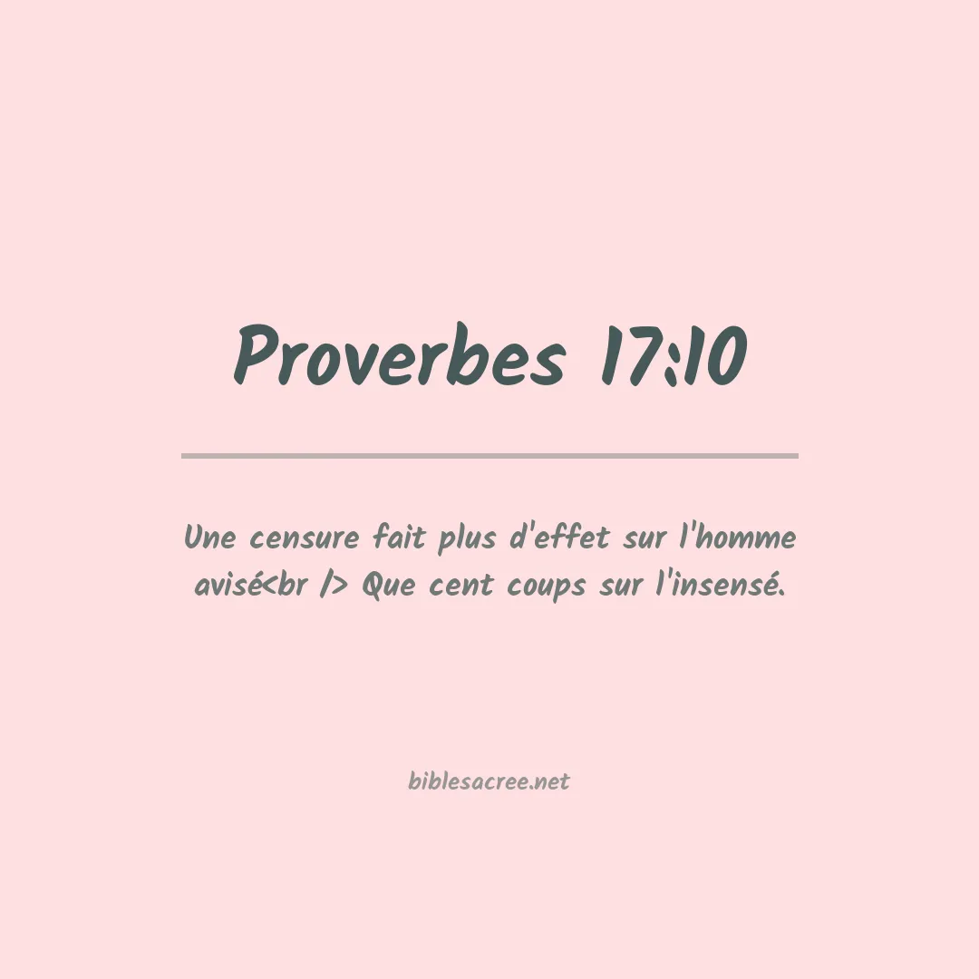 Proverbes - 17:10