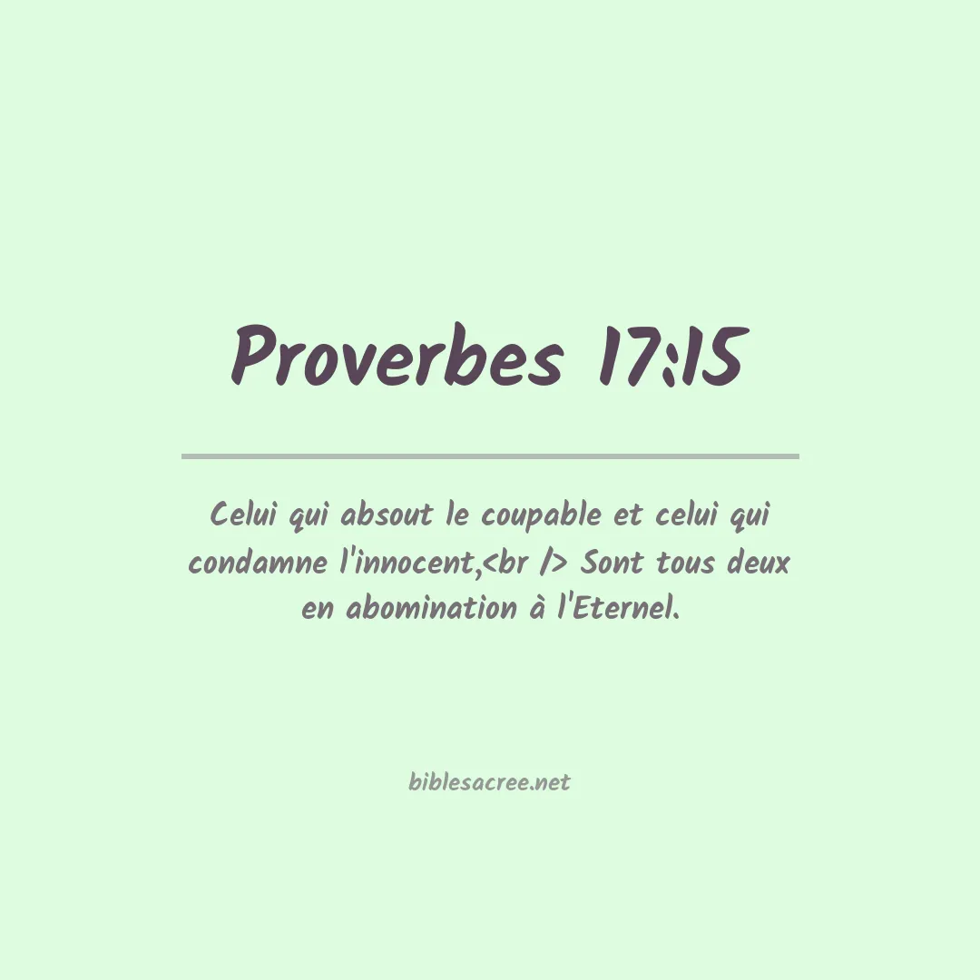 Proverbes - 17:15