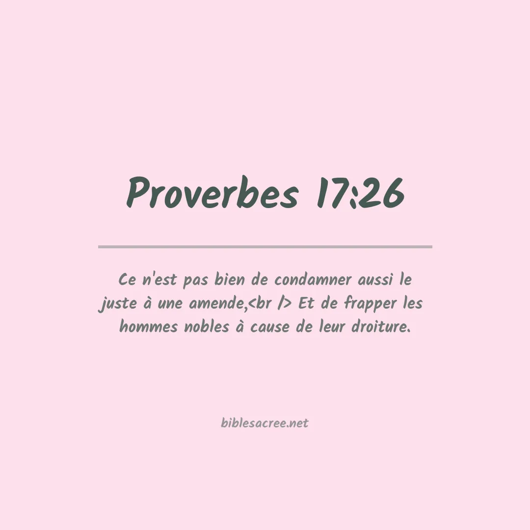 Proverbes - 17:26