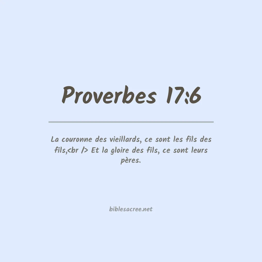 Proverbes - 17:6