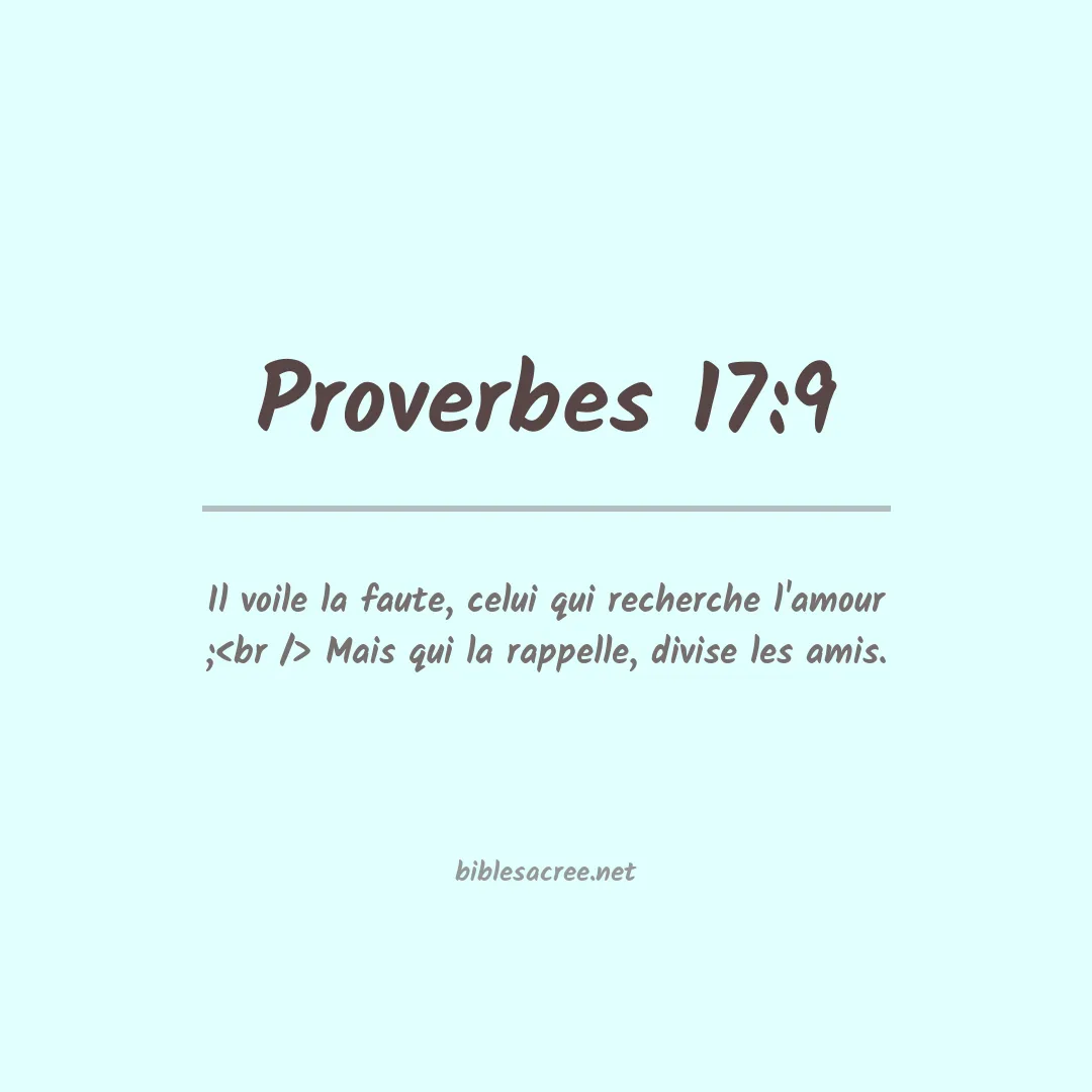 Proverbes - 17:9