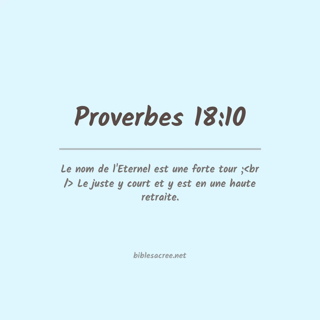 Proverbes - 18:10