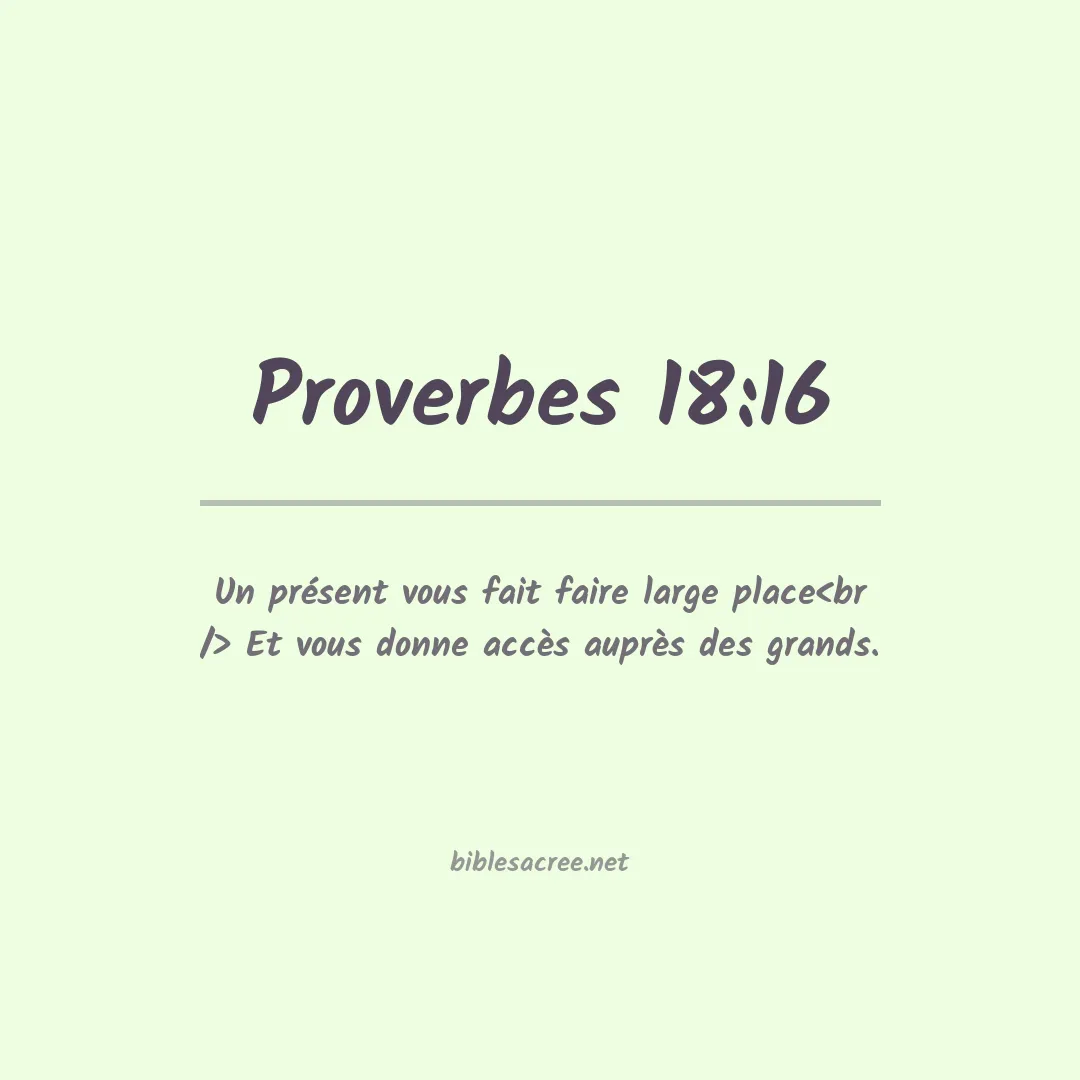 Proverbes - 18:16